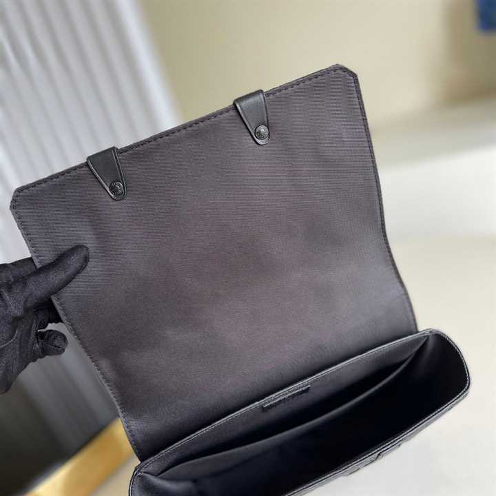 LV Trunk Taurillon Monogram Leather Messenger Bag - Black