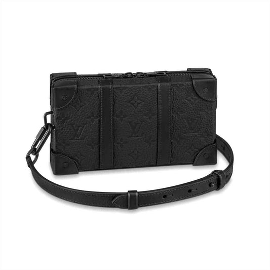 LV Soft Trunk Wallet Monogram Leather Side Bag - Black