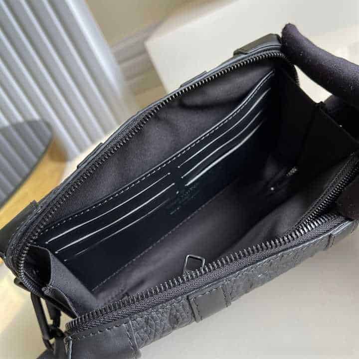 LV Soft Trunk Wallet Monogram Leather Side Bag - Black