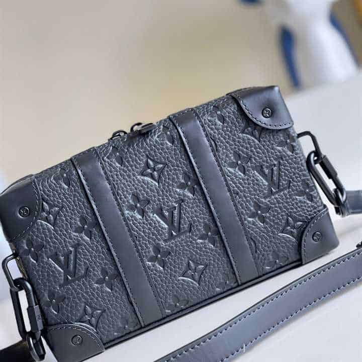 LV Soft Trunk Wallet Monogram Leather Side Bag - Black