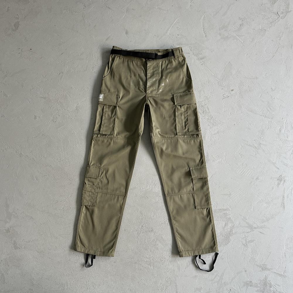 Crtez Logo Patch Cargo Pants - Military Green