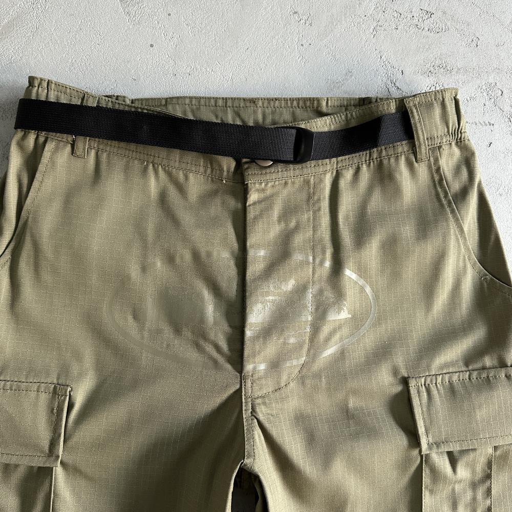 Crtez Logo Patch Cargo Pants - Military Green