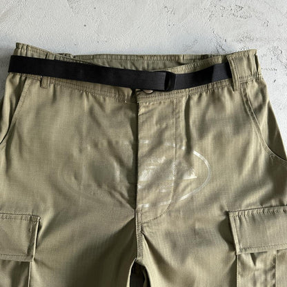 Crtez Logo Patch Cargo Pants - Military Green