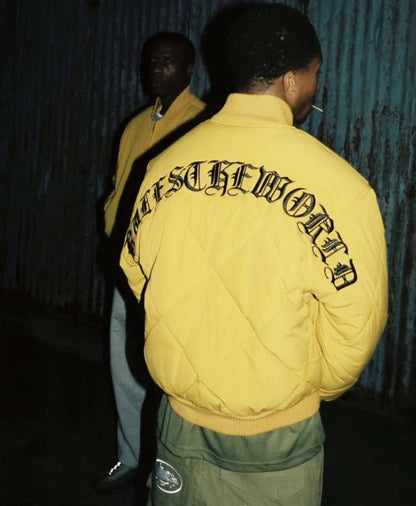 Crtez Olde English Bomber Jacket - Yellow