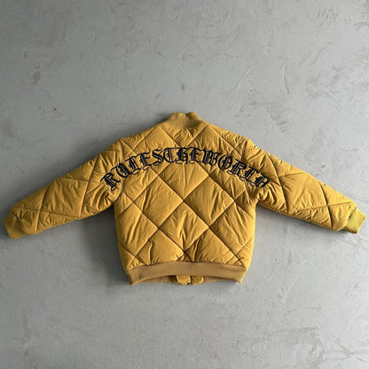 Crtez Olde English Bomber Jacket - Yellow