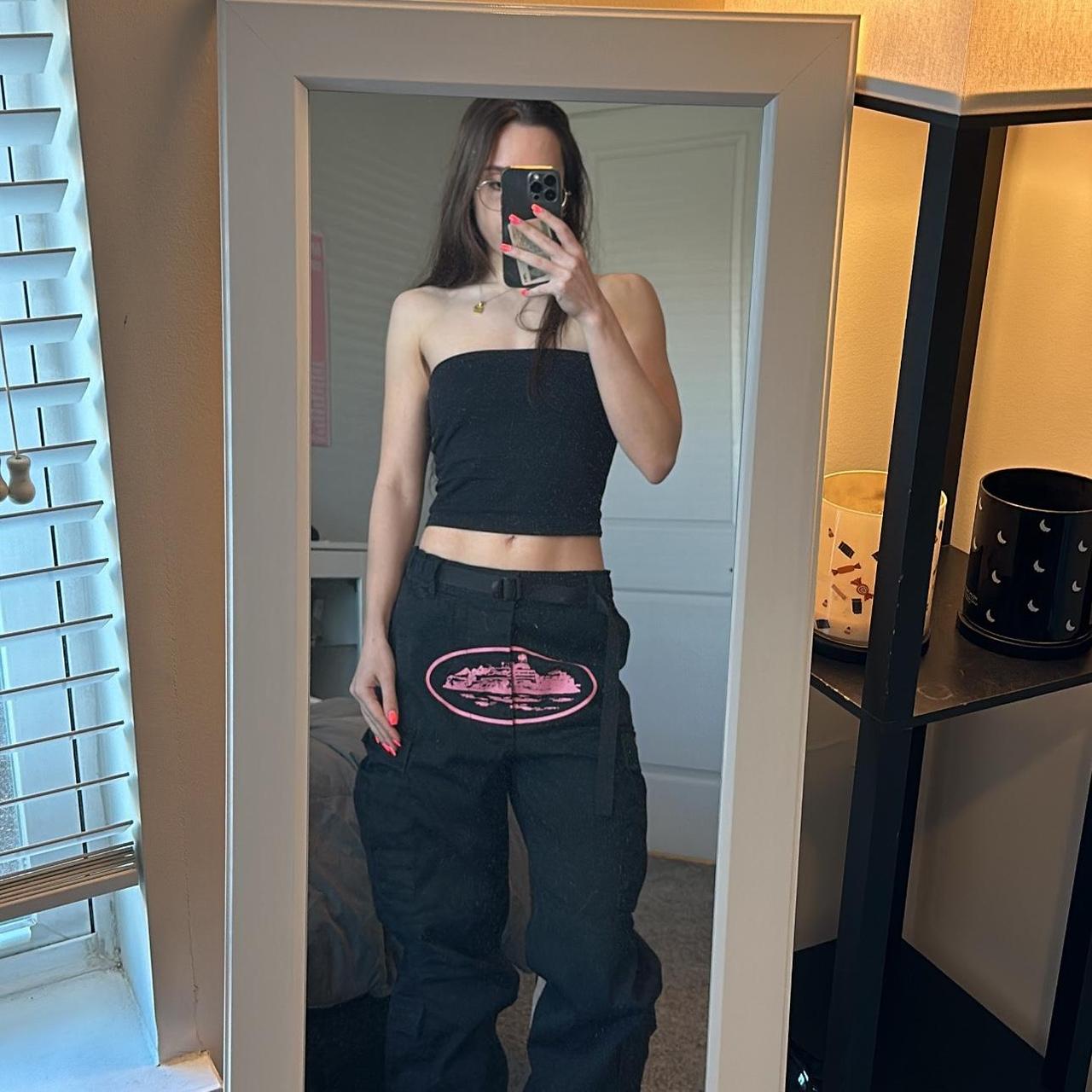 Crtez Island Cargo Pants - Black/Pink