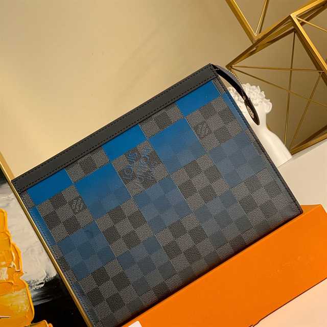 LV Voyage MM Damier Pochette - Grey/Blue