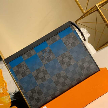 LV Voyage MM Damier Pochette - Grey/Blue