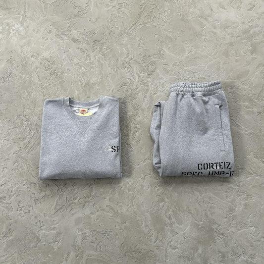 Crtez Hmp Stencil Crewneck Set - Grey