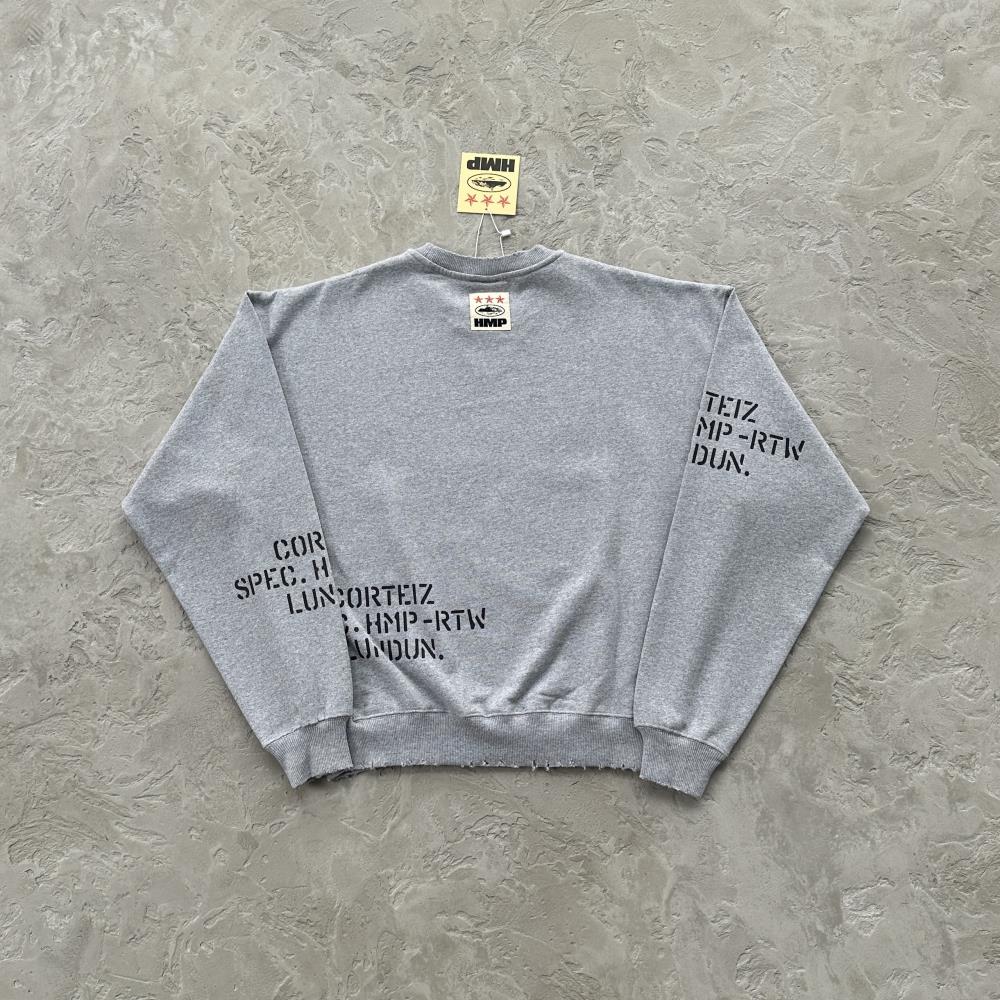 Crtez Hmp Stencil Crewneck Set - Grey