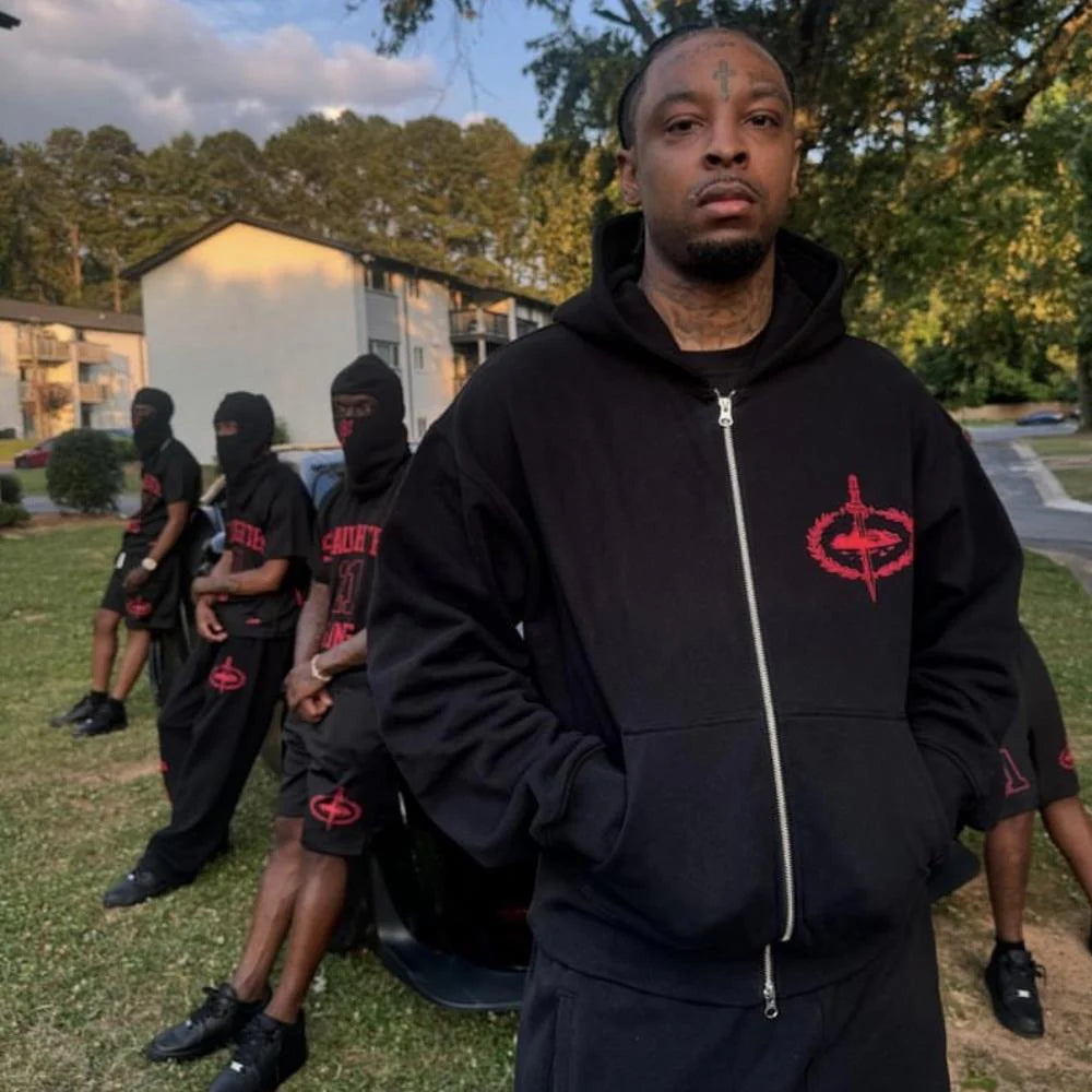 Crtez Slaughter Gang Tracksuit - Black