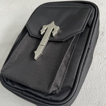 TS Small T Crossbody Bag - Black