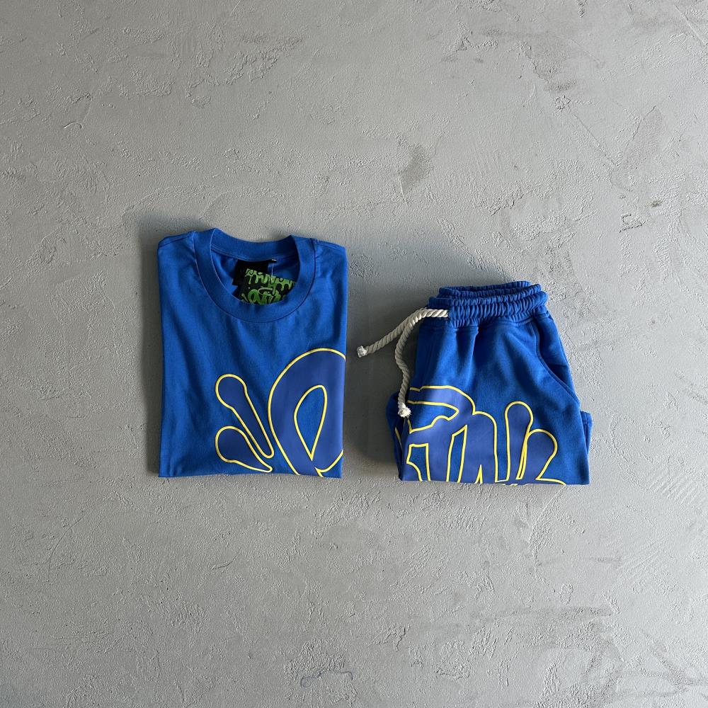Syn T-Shirt & Short Set - Blue/Yellow