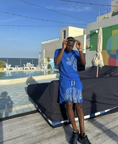 Syn T-Shirt & Short Set - Blue/Yellow