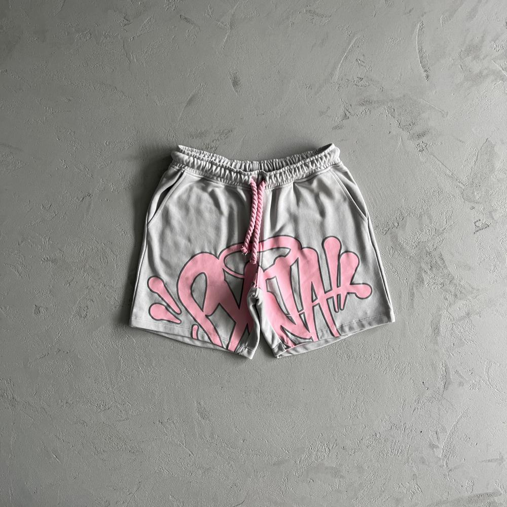 Syn T-Shirt & Shorts Set - Grey/Pink