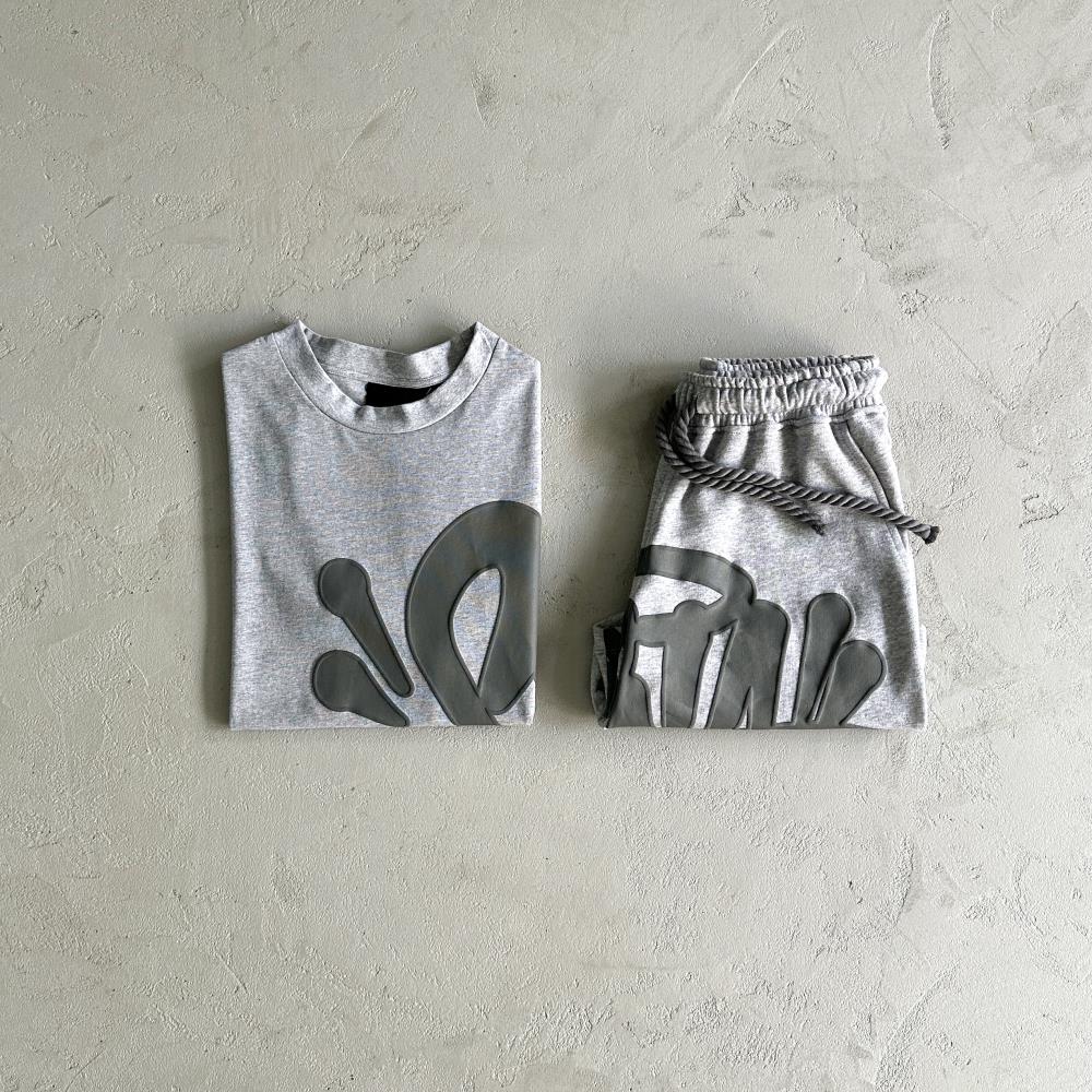 Syn T-Shirt & Shorts Set - Grey