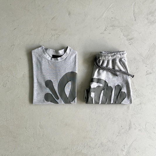 Syn T-Shirt & Shorts Set - Grey