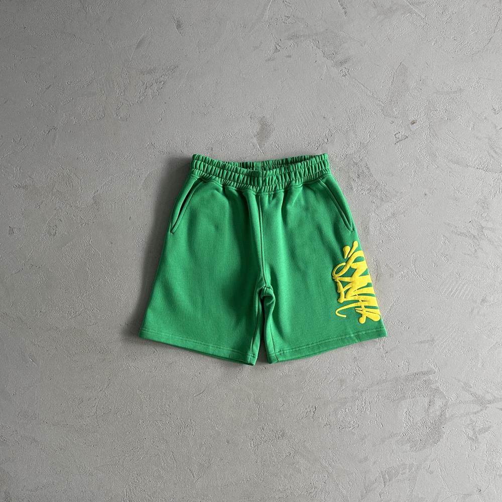 Syn Hoodie & Short Set - Green/Yellow