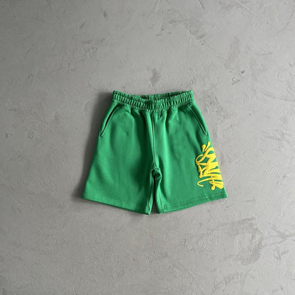 Syn Hoodie & Short Set - Green/Yellow