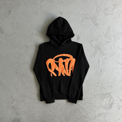 Syn Hoodie & Short Set -  Black/Orange