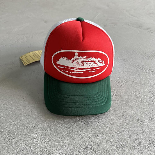 Crtez Trucker Cap - Green/Red/White
