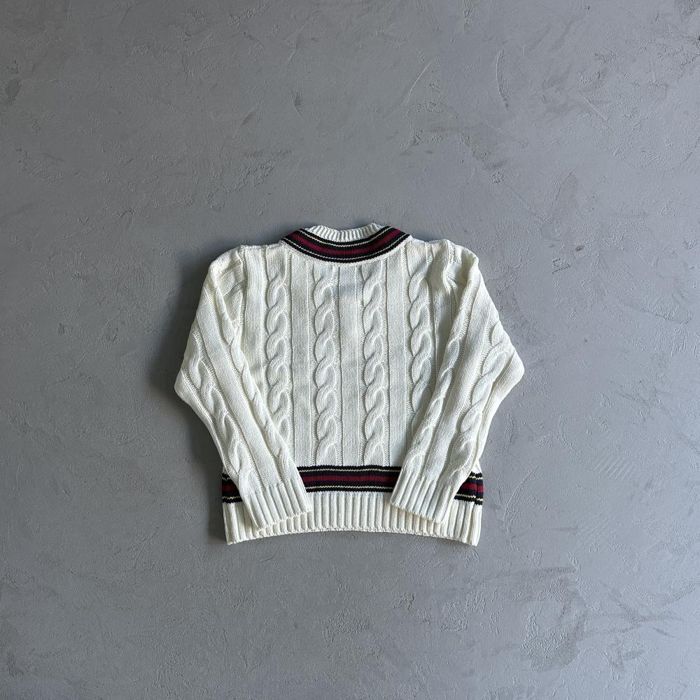 Crtez V-Neck Sweater - White