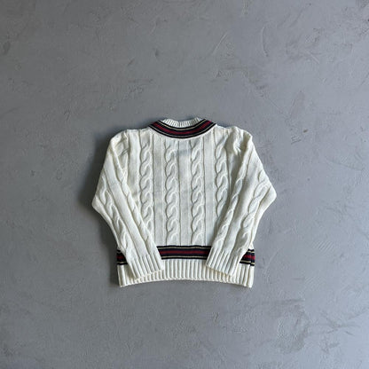 Crtez V-Neck Sweater - White