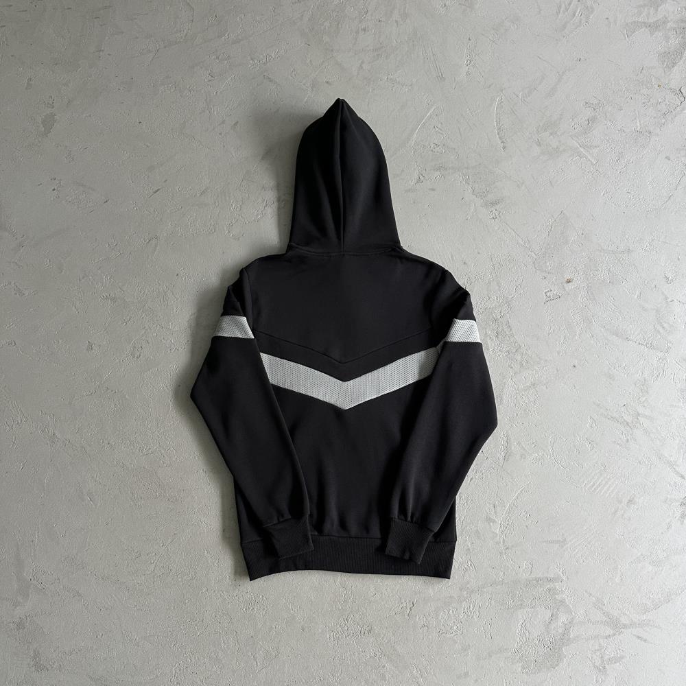 TS V Stripe Tracksuit - Black/Grey