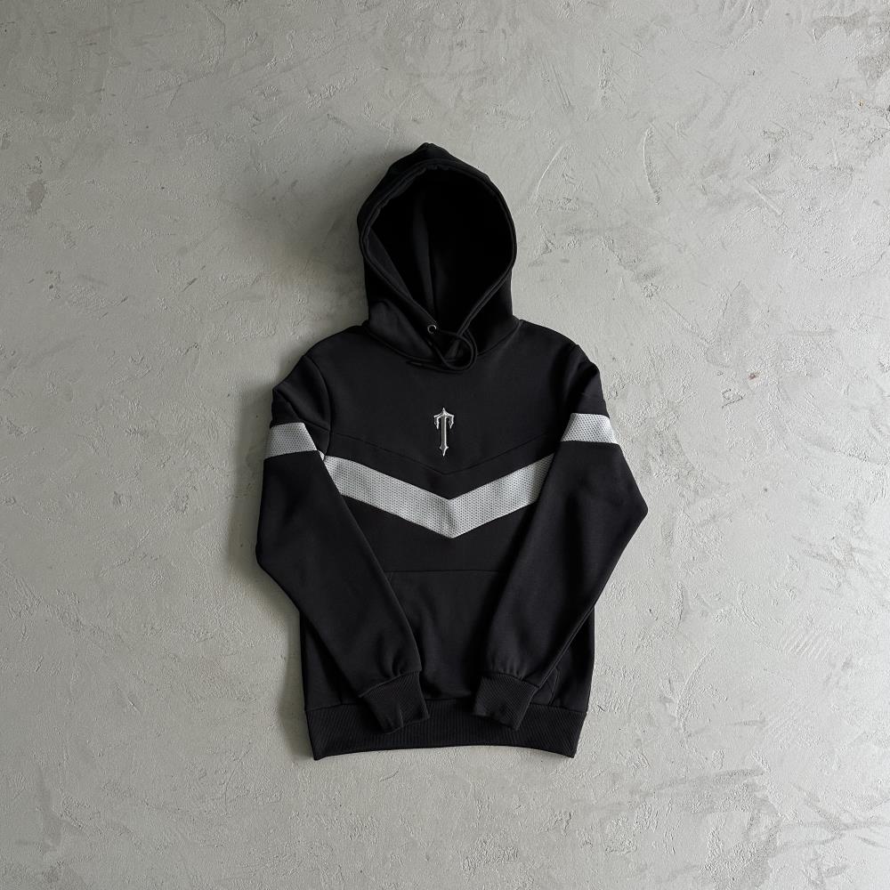TS V Stripe Tracksuit - Black/Grey