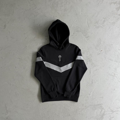 TS V Stripe Tracksuit - Black/Grey
