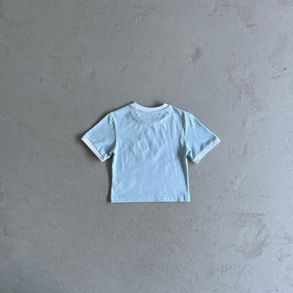 Women's Syn T-Shirt & Shorts Set - Baby Blue