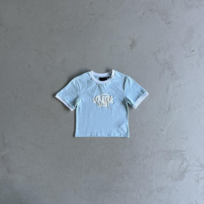 Women's Syn T-Shirt & Shorts Set - Baby Blue