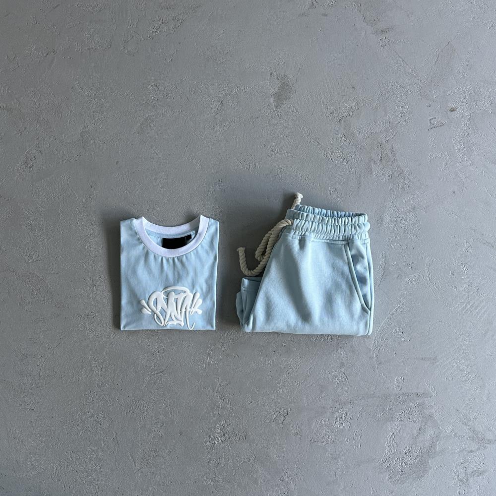 Women's Syn T-Shirt & Shorts Set - Baby Blue